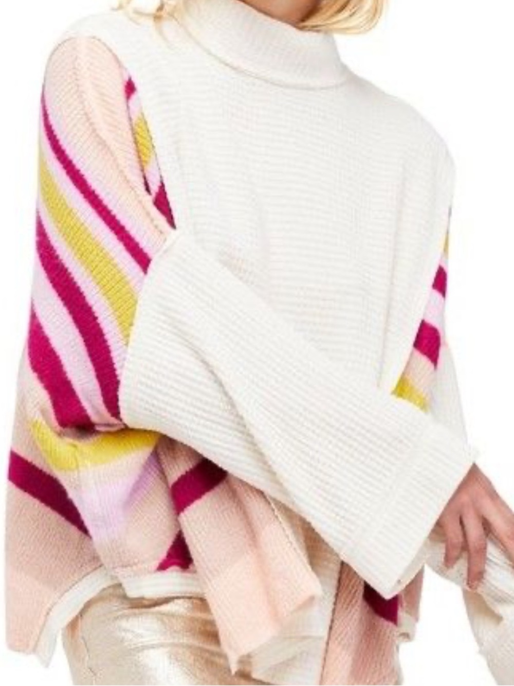 Free People We The Free Susie Swit Pullover Poncho Sweater